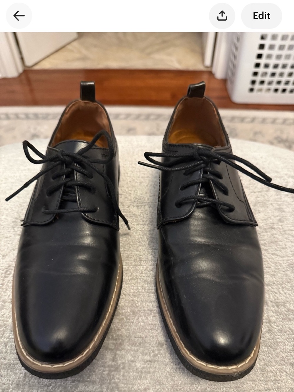 Deer Stags Zander Black Lace Up Derby Dress Shoes Men's 6M